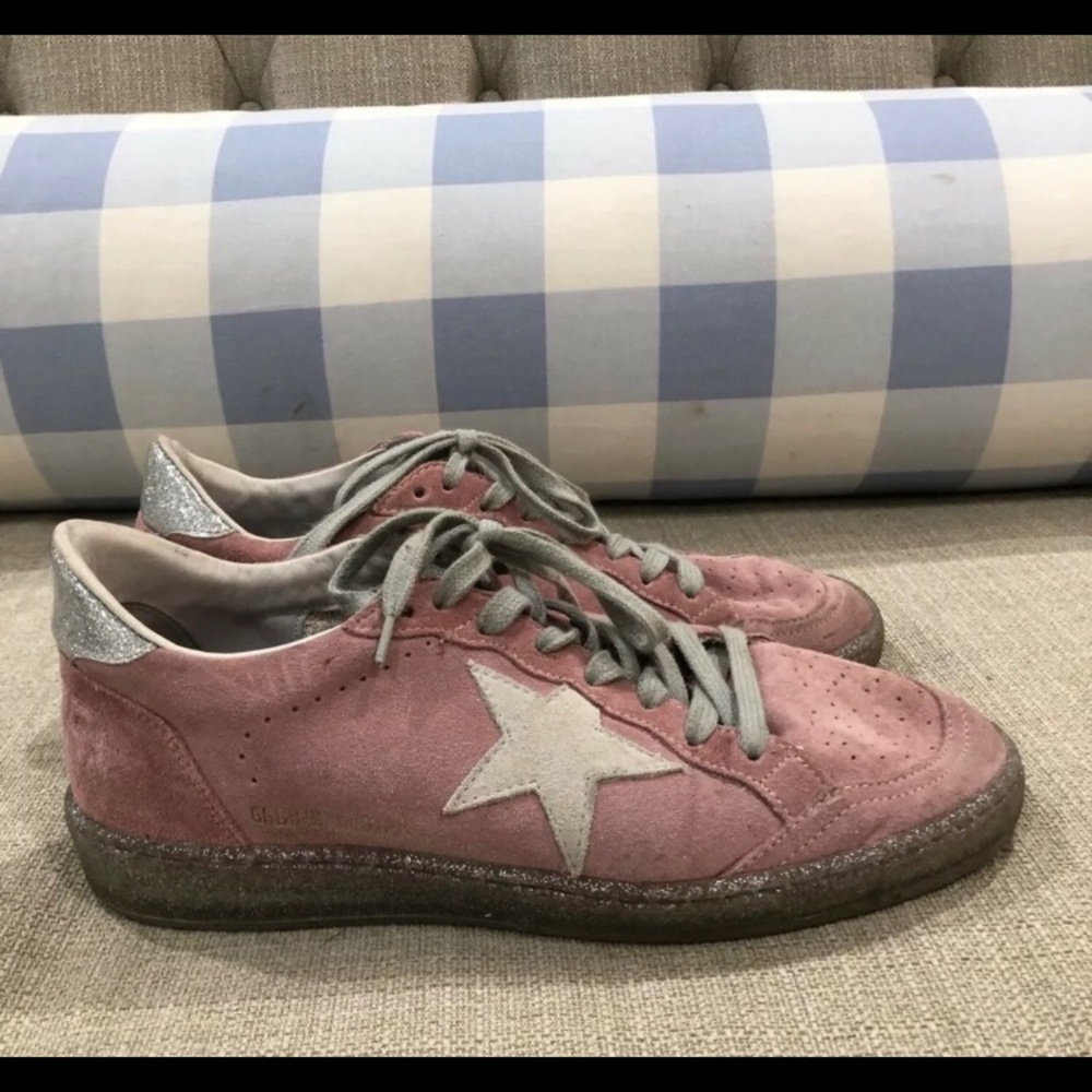 Pink Suede Authentic Golden Goose Size EU 38 (US 8) Sneakers